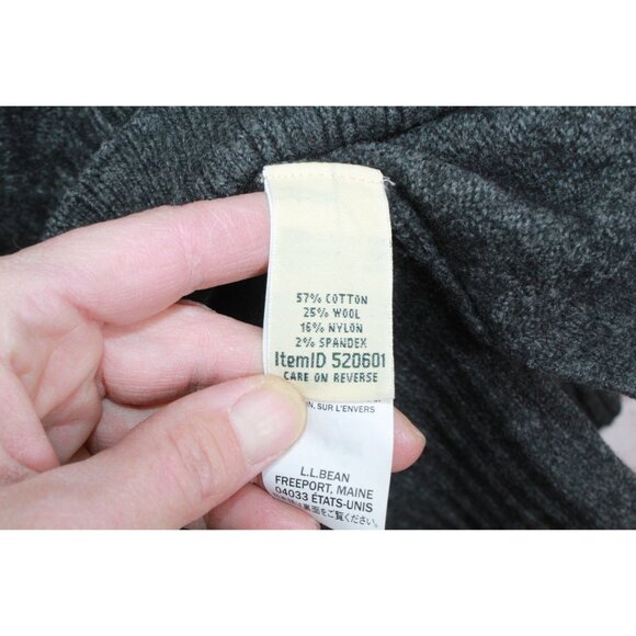 LL Bean The Essential Sweater Turtleneck Charcoal Heather Size L - Picture 8 of 11